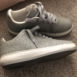 COPY - Gray ostrich seamless rare airforce ones. With supreme tag.